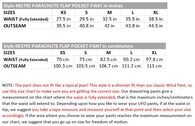 Parachute Flap Pocket Pant #83795 Unisex