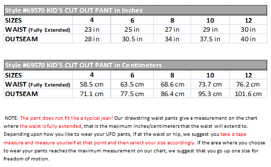 Kid's Cut Out Pant #69570