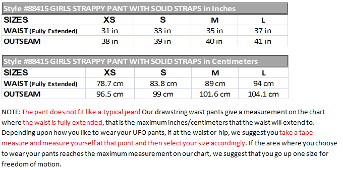 Girl's Strappy Pant with Solid Straps #88415