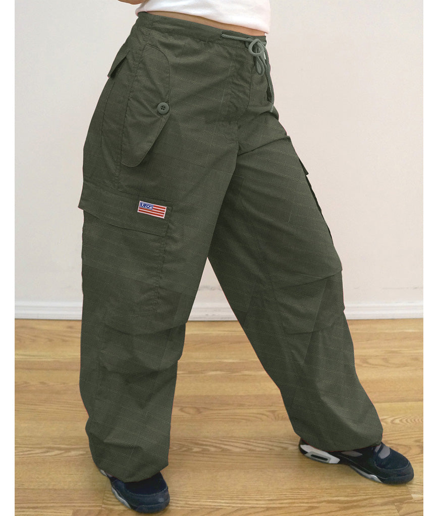 Style File Olive Parachute Pants