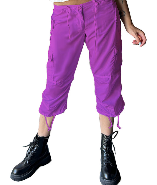 Svilnato skrajšane hlače z vrvico #91430