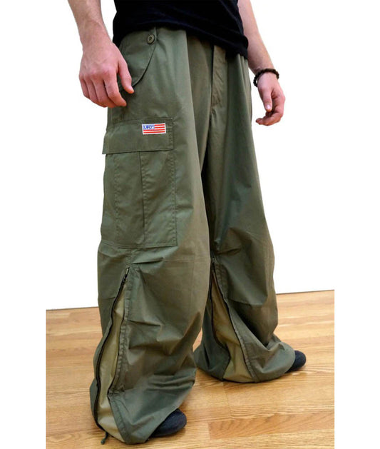 Proširive ženske hlače za vjetar s umetnutim patentnim zatvaračem #82915