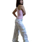 Pantalon Monica cu țevi curcubeu #89145