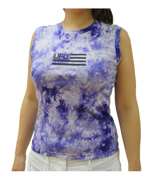 T-shirt en tricot tie-dye monochromatique #33805